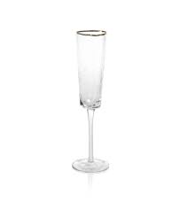 Aperitivo Champagne Flute - Clear with Gold Rim