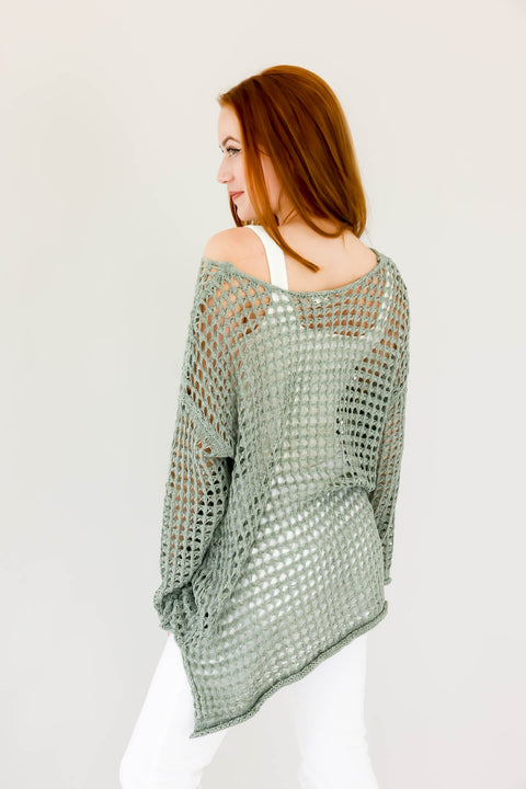 Beach Bash Cover Up Knit Green