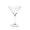 Portofino White Dot Martini Glass - Clear