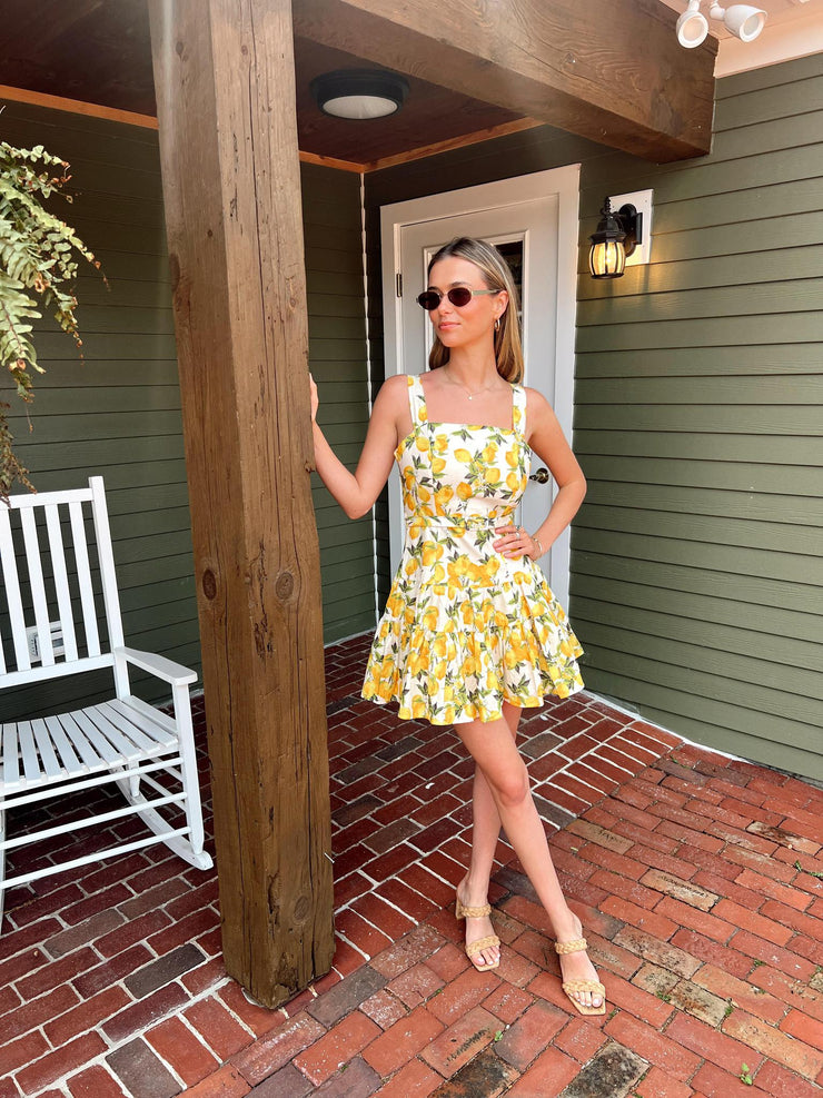 Lemon Linens Mini Dress