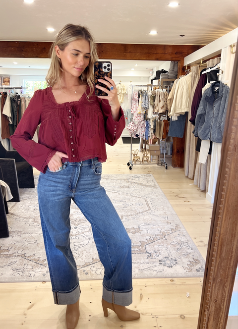 Evermore Long Sleeve Top - SYRAH