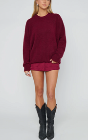 Feel Good Sweater - Maroon Knit
