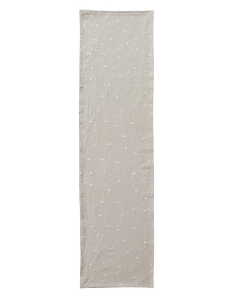 Embroidered Flowers Table Runner