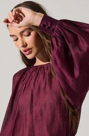 Reyen Top - Deep Wine