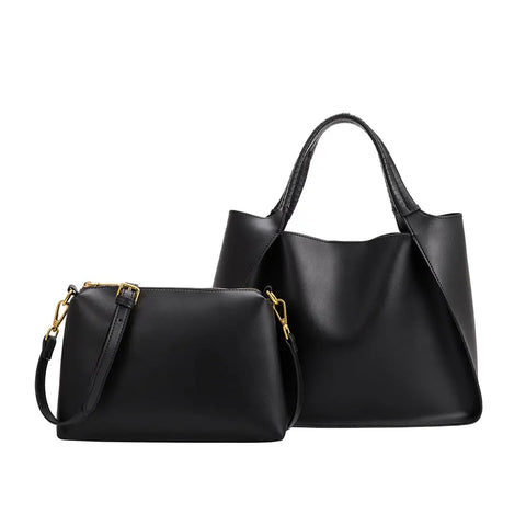 Megan Recycled Vegan Tote Bag in Black