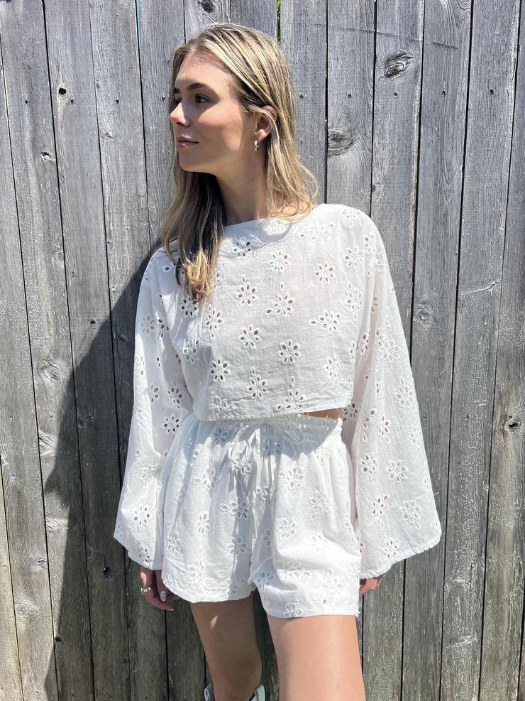 Flower Child Long Sleeve Short Set