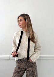 Hold Me Close Hoodie Sweater - Oatmeal