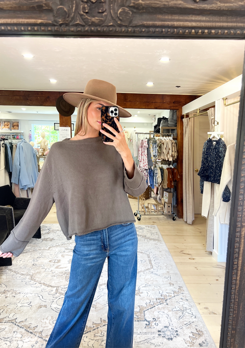 Always A Breeze Sweater - Olive