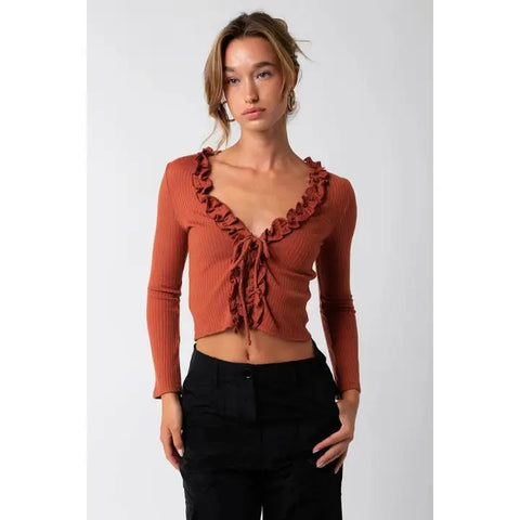 Cameron Cardi Top - Caramel Cafe