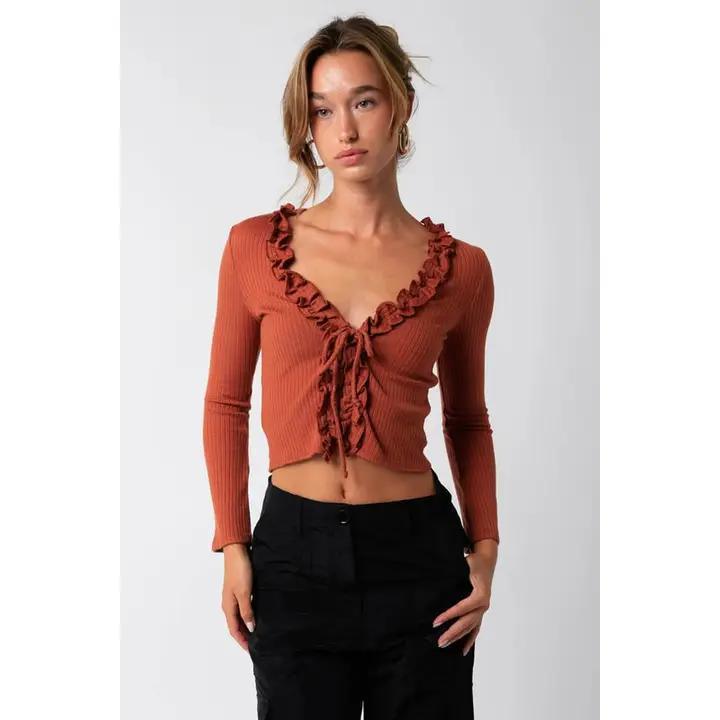 Cameron Cardi Top - Caramel Cafe