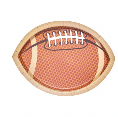 Football Die Cut Salad Plate, 8pkg