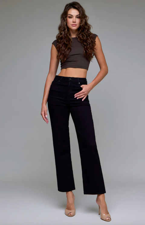 Tracey High Rise Straight Black
