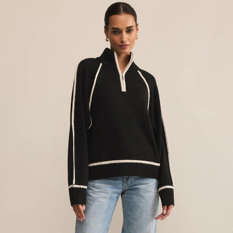 Alps Half Zip Sweater - Black