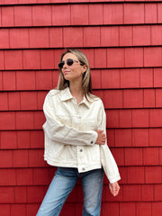 Drive On Denim Jacket - Cream