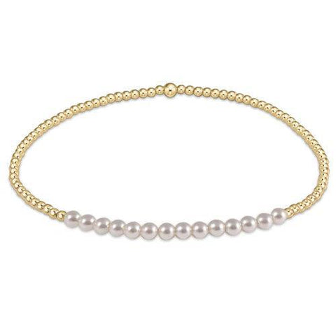 E. Newton Gold Bliss 2mm Bead Bracelet - Pearl