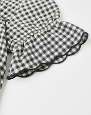 The Francie Blouse - Black Gingham