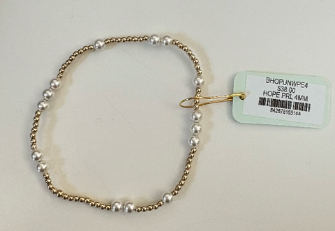 E. Newton Hope Unwritten 4mm Bead Bracelet - Pearl