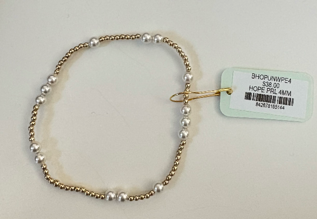E. Newton Hope Unwritten 4mm Bead Bracelet - Pearl