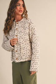 Flower Power Padded Jacket - Cream