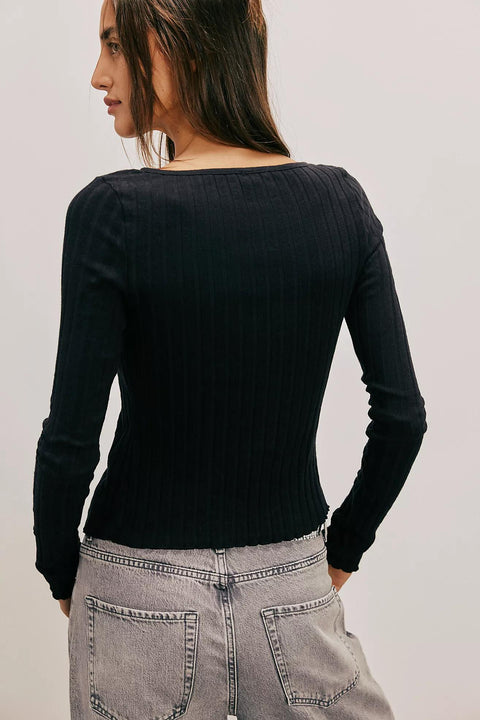 Tilly Long-Sleeve Cardi Black