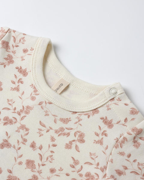 Quincy Mae Jersey Bodysuit 2 Pack - French Garden/Rose Stripe