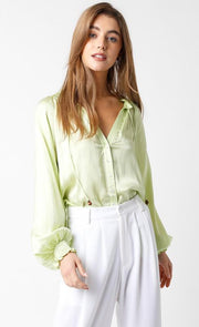 Dew A Little Dance Blouse Honeydew