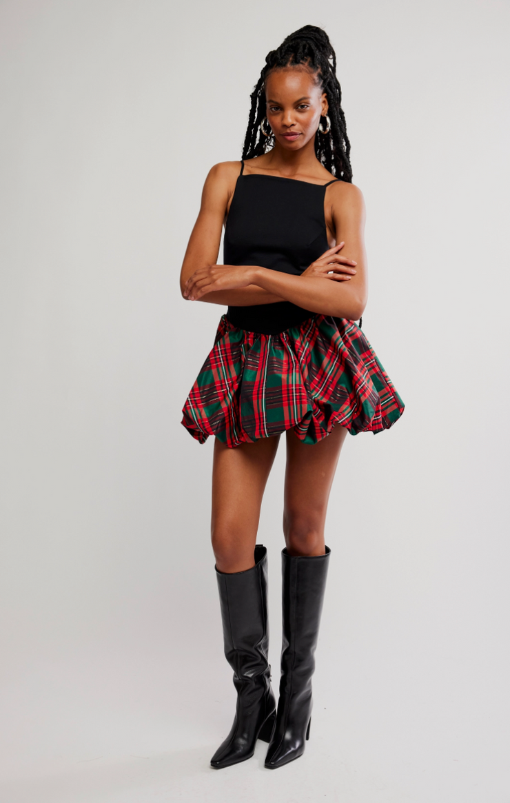 TINSEL KISS PLAID MINI