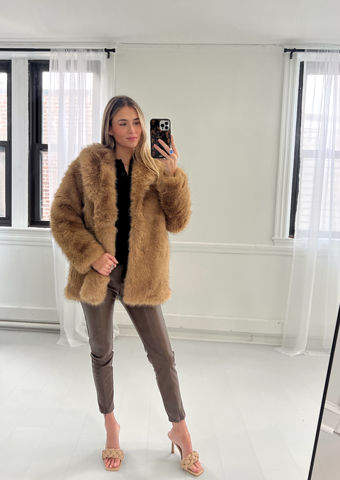 LOGAN FAUX FUR COAT