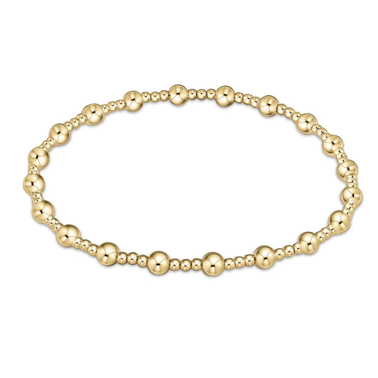E. Newton Classic Sincerity Pattern 4mm Bead Bracelet - Gold