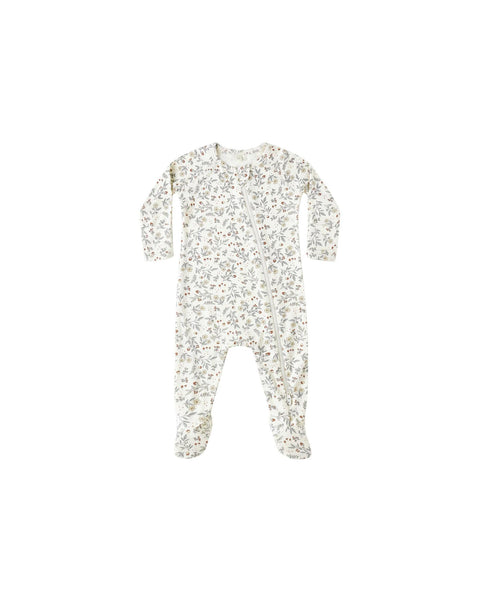 Bamboo Zip Footie - Woodland