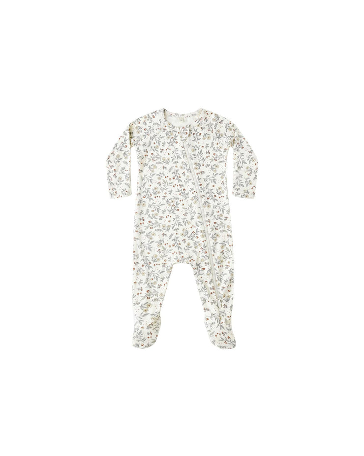 Bamboo Zip Footie - Woodland