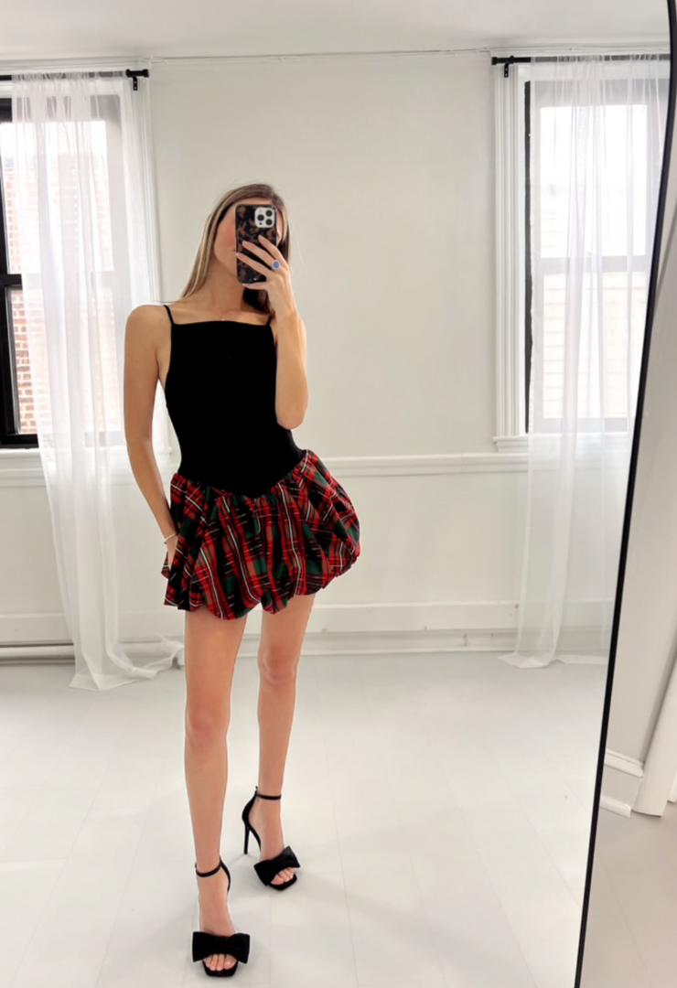 TINSEL KISS PLAID MINI