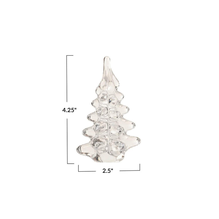 Mini Clear Glass Christmas Tree
