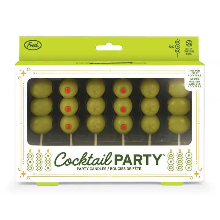 Cocktail Party Olive Candles - Set of 6