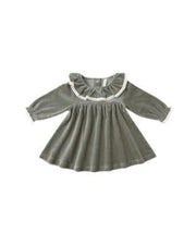 Forest Velour Baby Dress