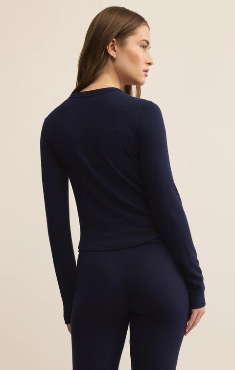 Dynamic Long Sleeve Top - Blue Saphire