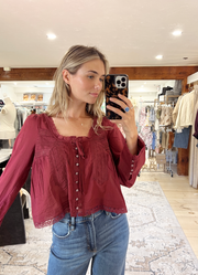 Evermore Long Sleeve Top - SYRAH