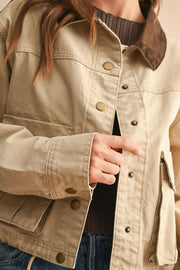 Working Girl Utility Jacket - Beige