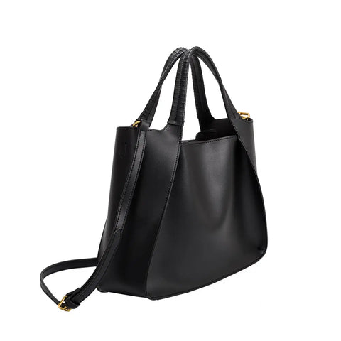 Megan Recycled Vegan Tote Bag in Black