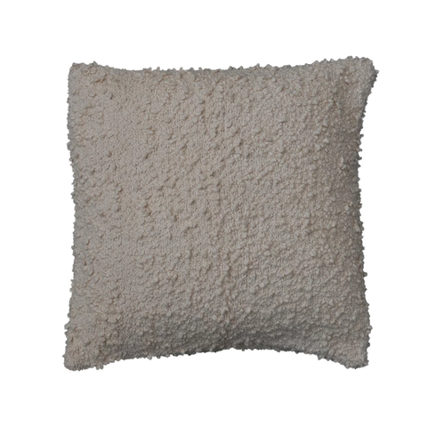 20" Square Cotton Boucle Pillow Cream