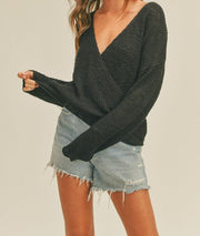 Crossover Sweater (BLACK)