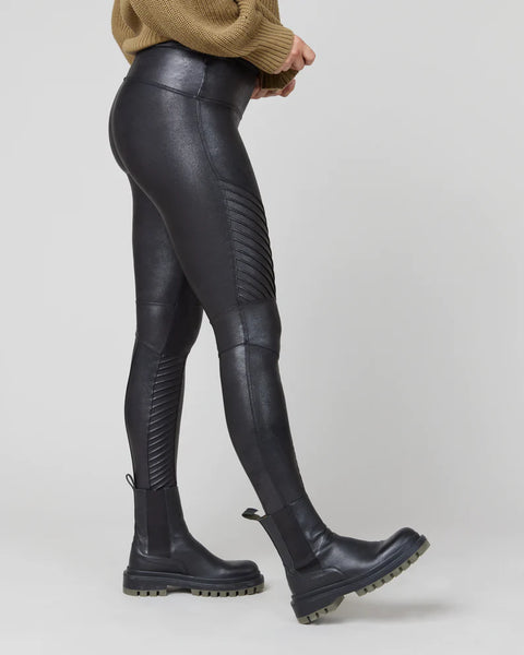 Spanx Faux Leather Moto Leggings