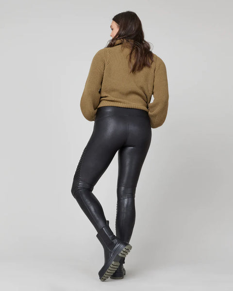 Spanx Faux Leather Moto Leggings