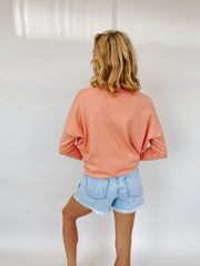 The Cue Classic Sweater - Light Coral