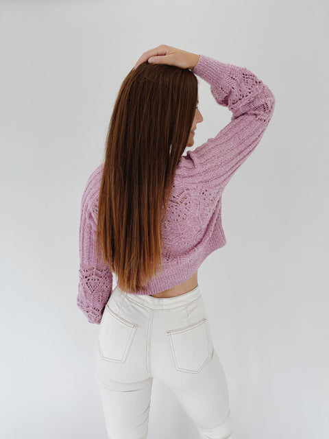 Doily Knit Button Up - ShopTheCue