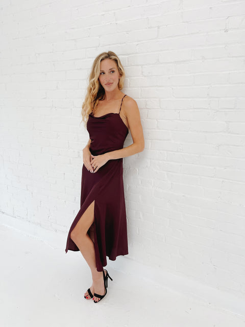 Gaia Dress - Deep Wine