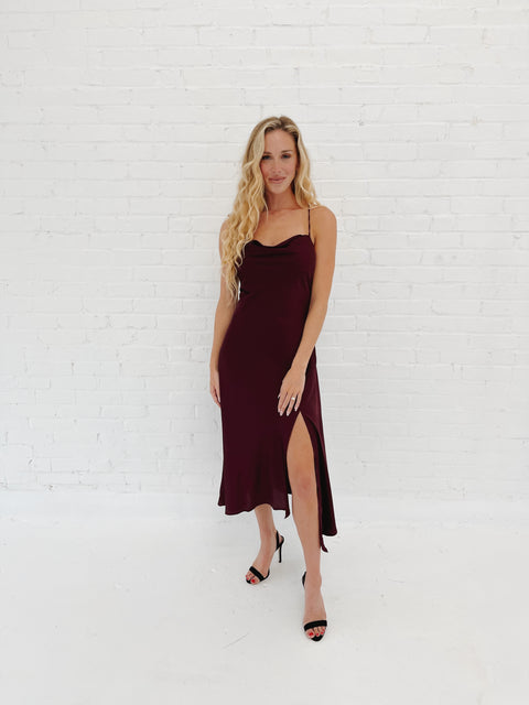 Gaia Dress - Deep Wine