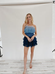 Back To Blue Tulle Mini