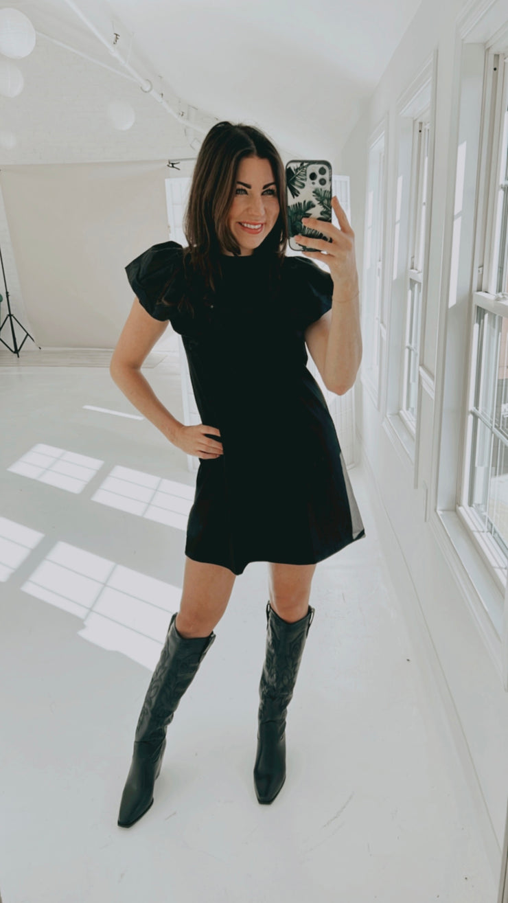 Aubrey Shirt Dress (black)