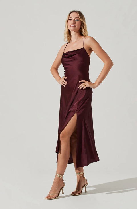 Gaia Dress - Deep Wine
